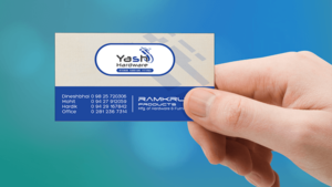 Yash Hardware business card