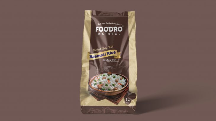 Foodro Basmati Rice Package Design